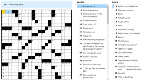 NYT Crossword Answers 09/01/24.